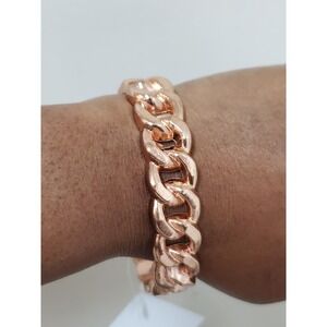 NEW Women's Jewelry Rose Gold Chain-link Cuff Bangle Bracelet